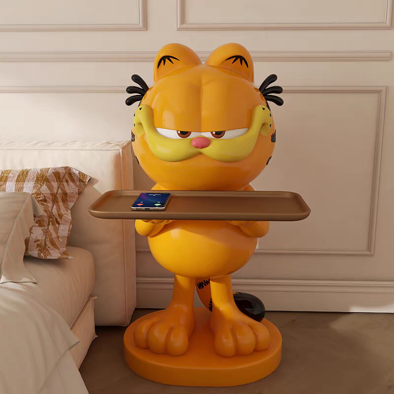 Garfield Resin Tray Stand – Creative Cartoon Home Decor | HOMEINA