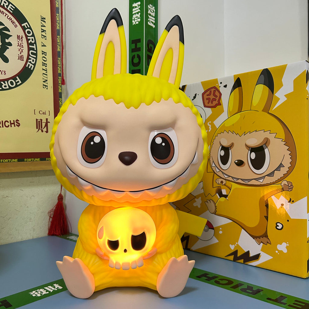 Yellow Bunny Costume PVC Figurine 41cm – Anime Collectible Desk Decor | HOMEINA