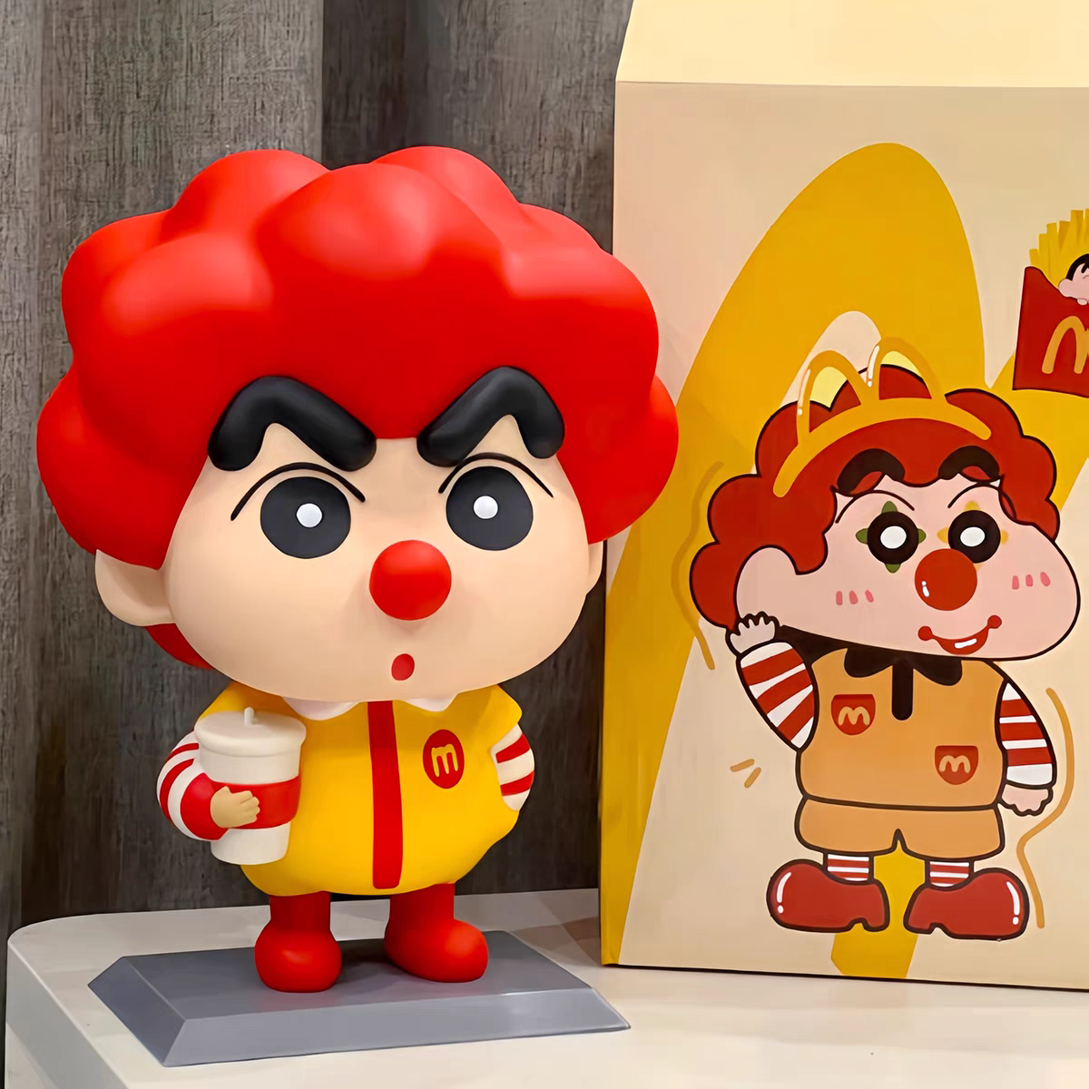 Crayon Shin-chan McDonald’s Costume PVC Figurine – 37cm Anime Collectible | HOMEINA