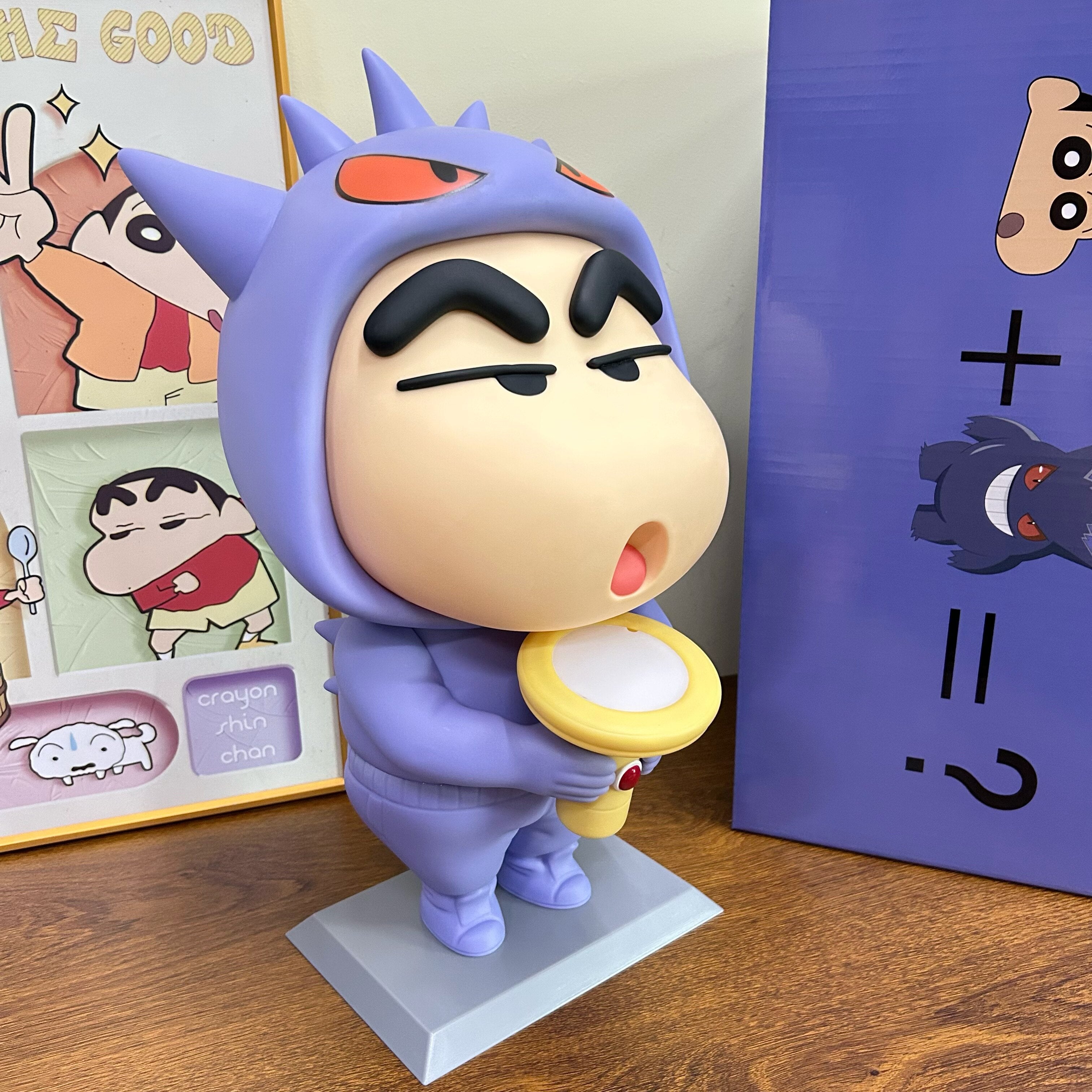 Crayon Shin-chan Dark Hero PVC Figurine – 43cm Light-Up Anime Collectible | HOMEINA