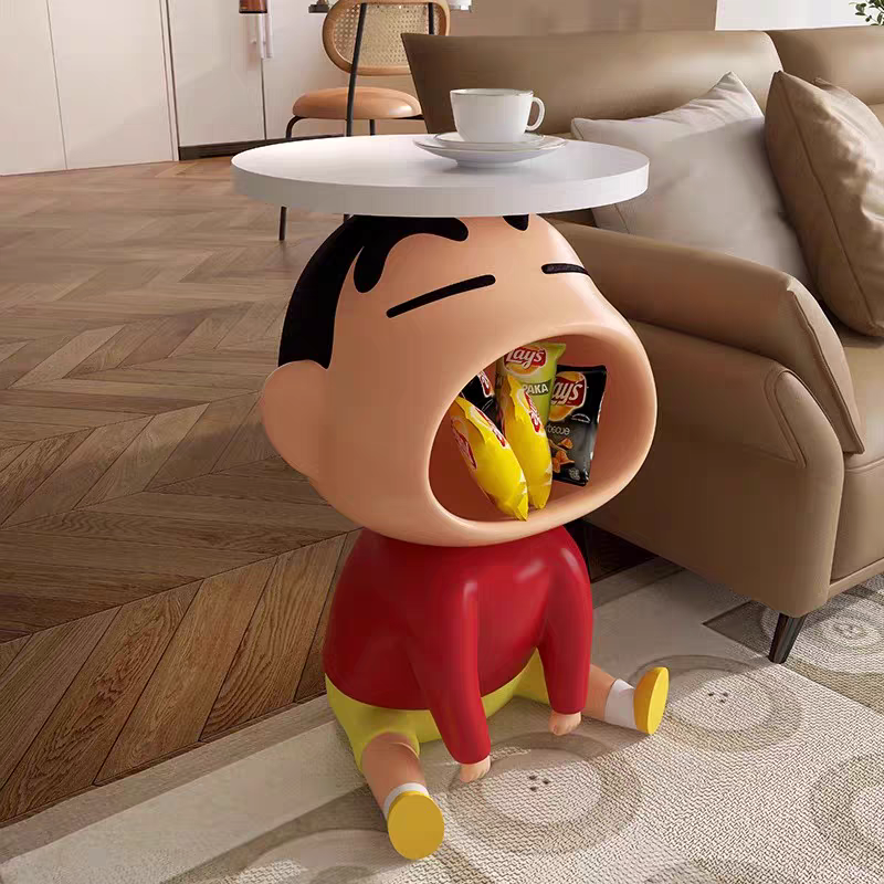 Crayon Shin-chan Resin Sitting Storage Side Table – Cartoon Home Decor | HOMEINA