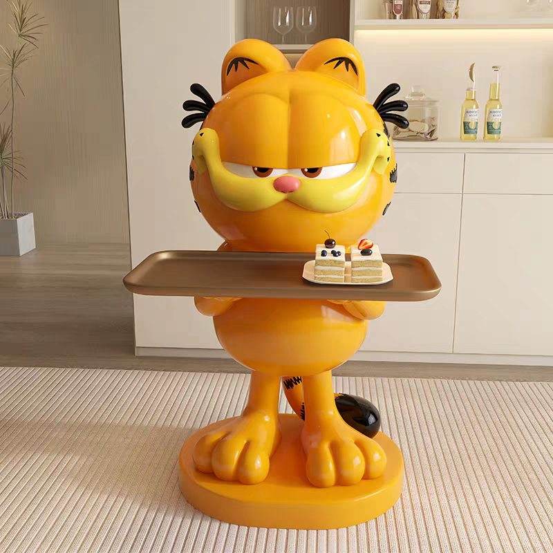 Garfield Resin Tray Stand – Creative Cartoon Home Decor | HOMEINA