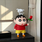 Crayon Shin-chan Hoodie PVC Figurine 40cm – 3 Colors, with Shiro & Rose | HOMEINA