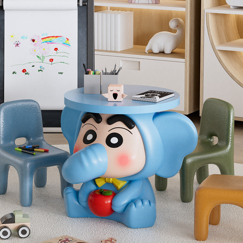 Crayon Shin-chan Elephant Resin Side Table – Anime Art Toy Home Decor | HOMEINA