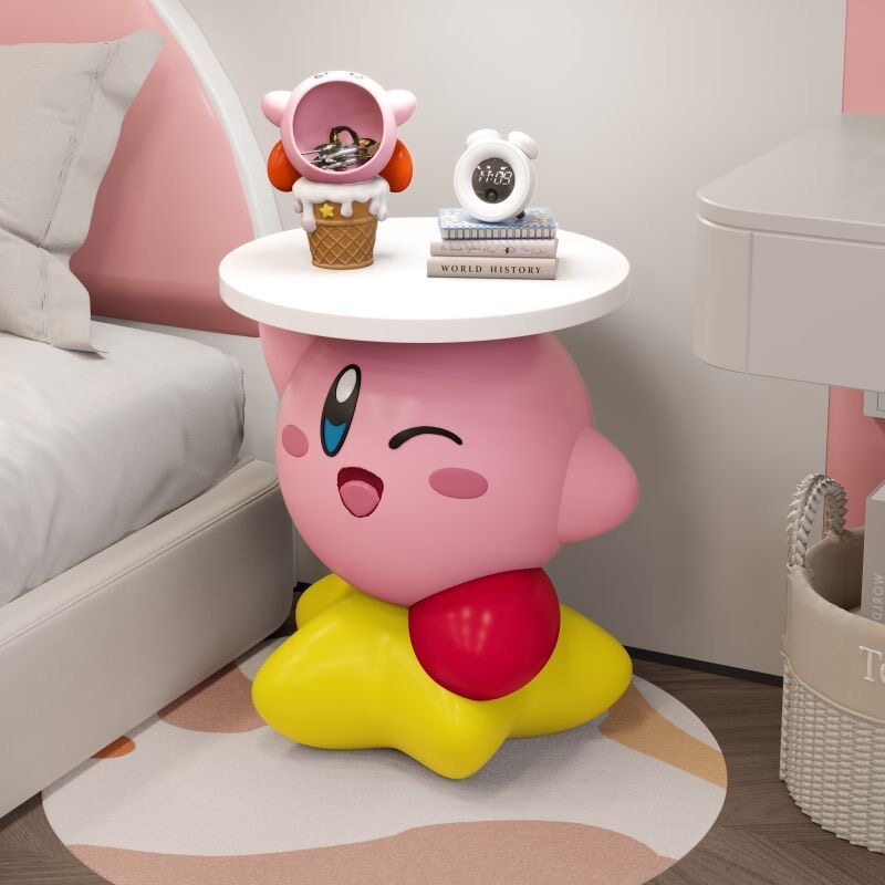 Kirby Resin Side Table – Anime Art Toy Home Decor | HOMEINA