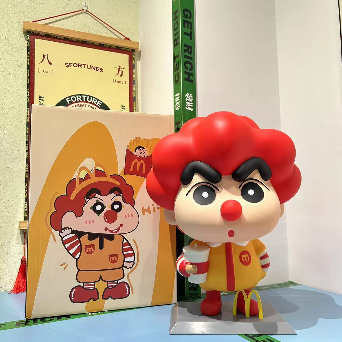 Crayon Shin-chan McDonald’s Costume PVC Figurine – 37cm Anime Collectible | HOMEINA