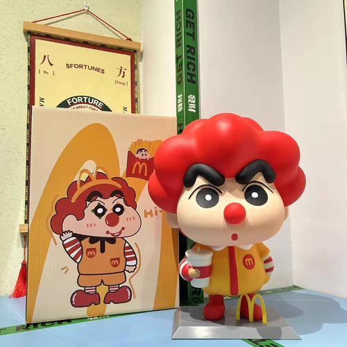 Crayon Shin-chan McDonald’s Costume PVC Figurine – 37cm Anime Collectible | HOMEINA