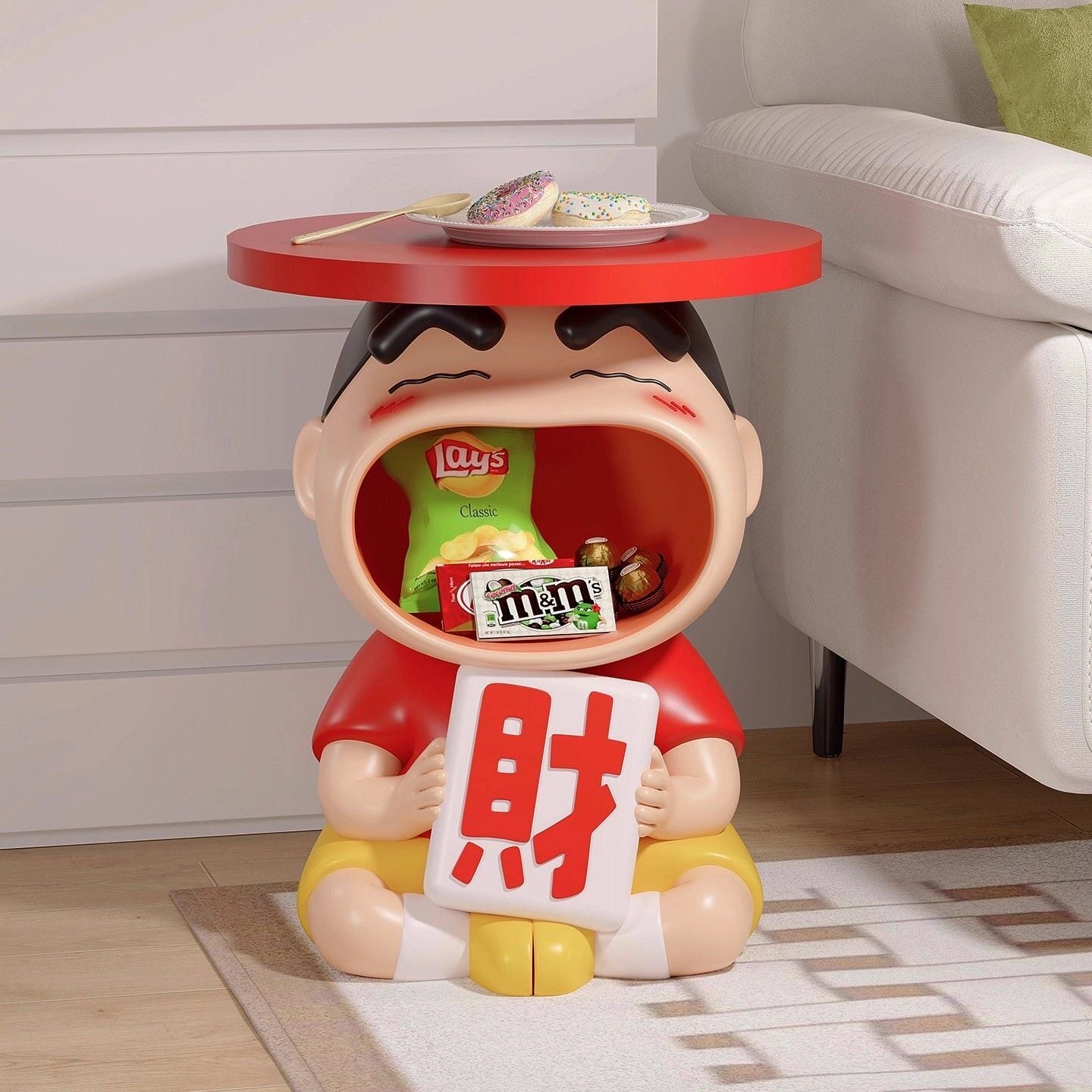 Crayon Shin-chan Resin Storage Side Table – Cartoon Home Decor | HOMEINA