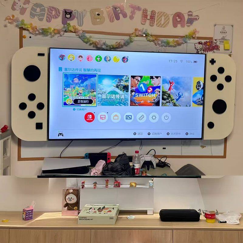 Nintendo Switch Joy-Con TV Wall Decor – Custom Wood Gaming Room Decoration | HOMEINA