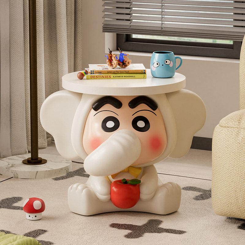 Crayon Shin-chan Elephant Resin Side Table – Anime Art Toy Home Decor | HOMEINA