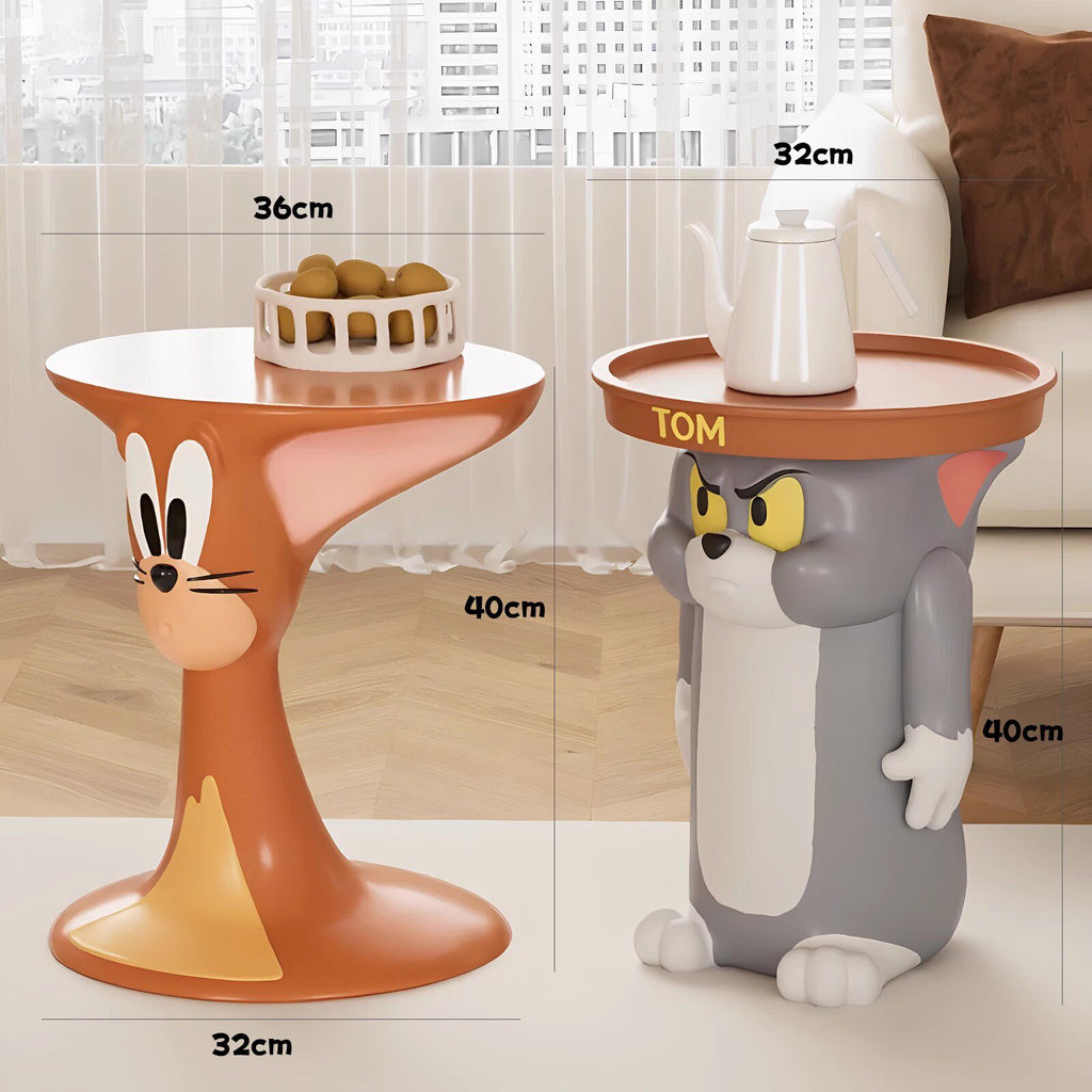 Tom Cat Resin Side Table – Tom & Jerry Art Toy Home Decor | HOMEINA