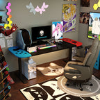 Nintendo Switch Gaming Desk – Custom Glass & Metal Computer Desk | HOMEINA