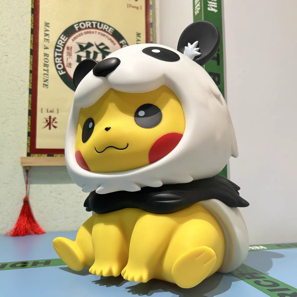 Pikachu Panda Costume PVC Figurine – 35cm Pokemon Anime Collectible | HOMEINA