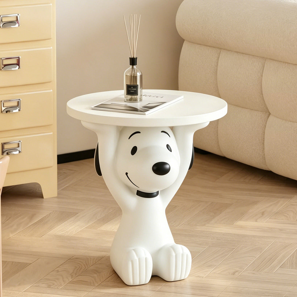 Snoopy Resin Side Table – Peanuts Art Toy Home Decor | HOMEINA