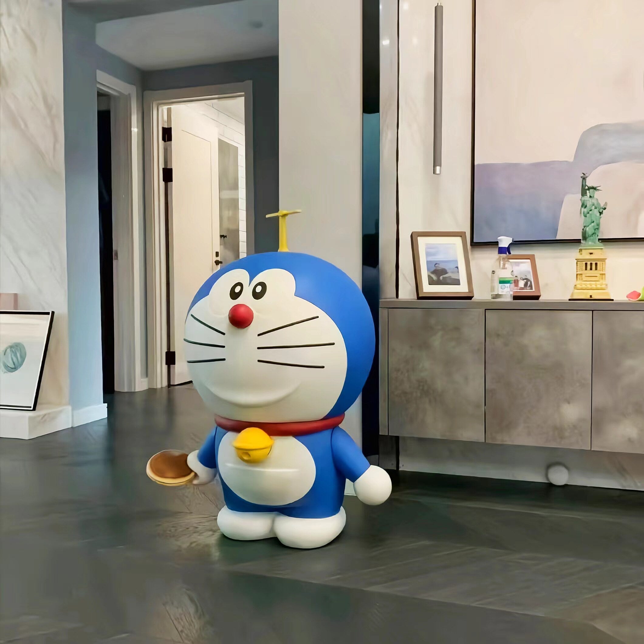 Doraemon PVC Figurine with Dorayaki & Bamboo Copter – 30cm / 50cm Anime Collectible | HOMEINA