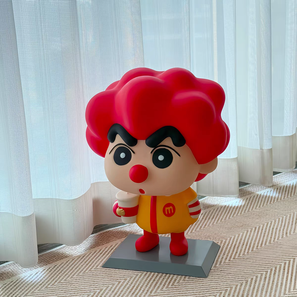 Crayon Shin-chan McDonald’s Costume PVC Figurine – 37cm Anime Collectible | HOMEINA