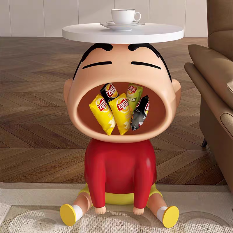 Crayon Shin-chan Resin Sitting Storage Side Table – Cartoon Home Decor | HOMEINA