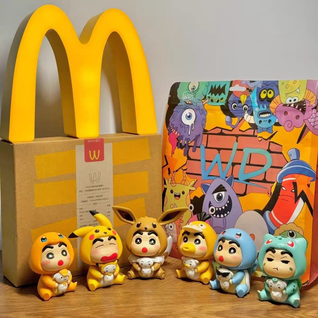 Crayon Shin-chan x Pokémon PVC Figurine Set – 6pcs Anime Collectible 6cm | HOMEINA