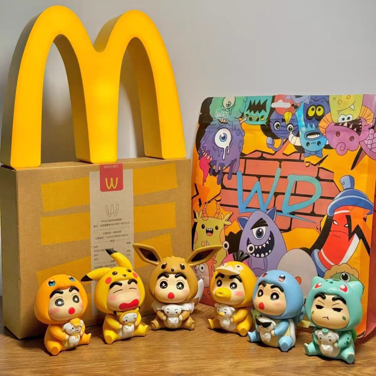 Crayon Shin-chan x Pokémon PVC Figurine Set – 6pcs Anime Collectible 6cm | HOMEINA