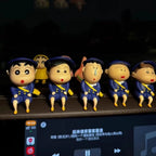 Crayon Shin-chan Police Uniform PVC Figurine Set – 5pcs Anime Collectible | HOMEINA