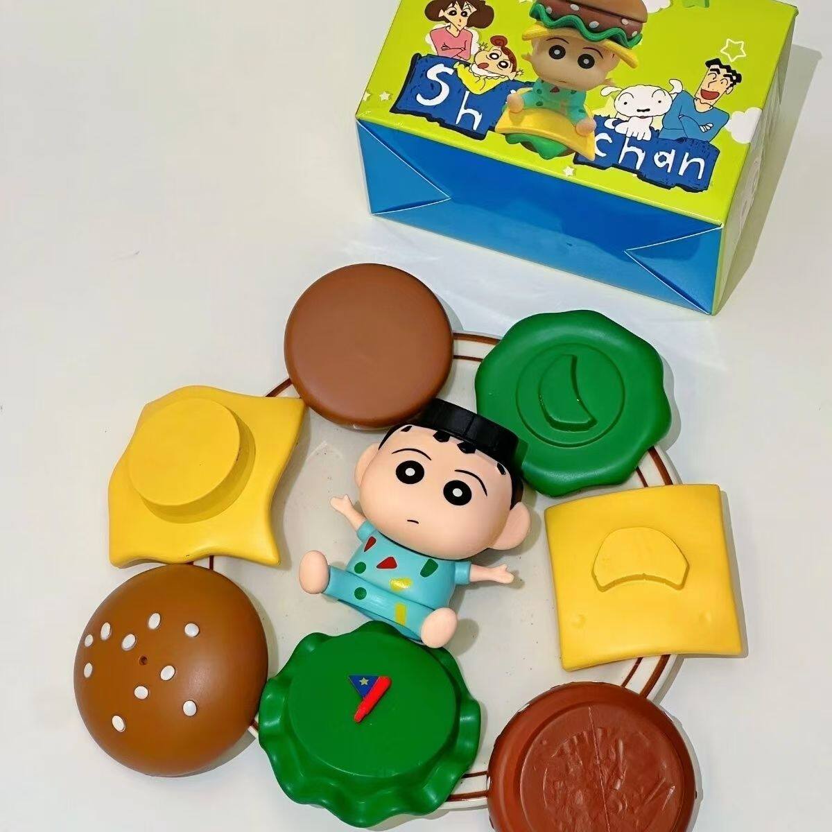 Crayon Shin-chan Burger Hat PVC Figurine – 16cm Anime Collectible | HOMEINA