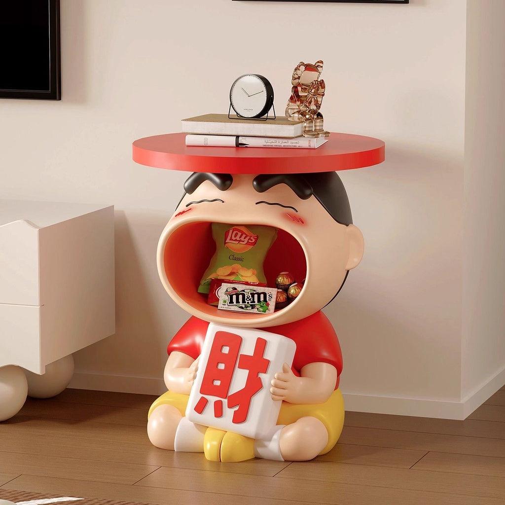 Crayon Shin-chan Resin Storage Side Table – Cartoon Home Decor | HOMEINA