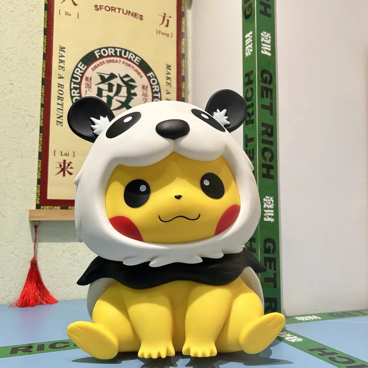 Pikachu Panda Costume PVC Figurine – 35cm Pokemon Anime Collectible | HOMEINA
