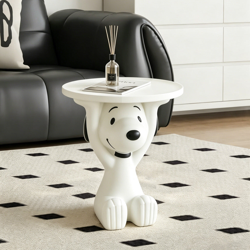 Snoopy Resin Side Table – Peanuts Art Toy Home Decor | HOMEINA