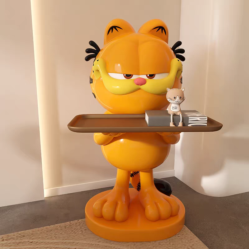 Garfield Resin Tray Stand – Creative Cartoon Home Decor | HOMEINA