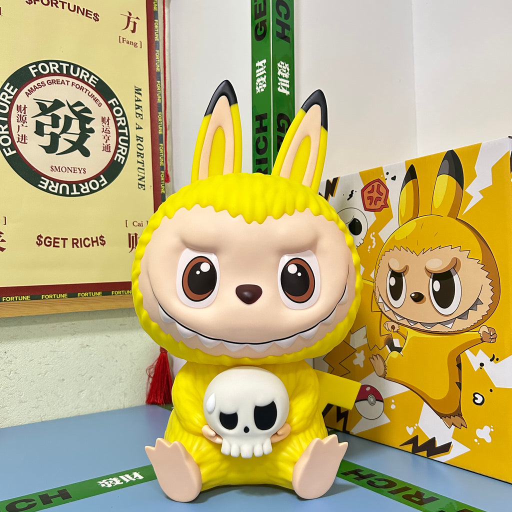Yellow Bunny Costume PVC Figurine 41cm – Anime Collectible Desk Decor | HOMEINA