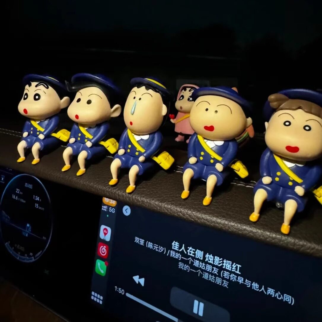 Crayon Shin-chan Police Uniform PVC Figurine Set – 5pcs Anime Collectible | HOMEINA