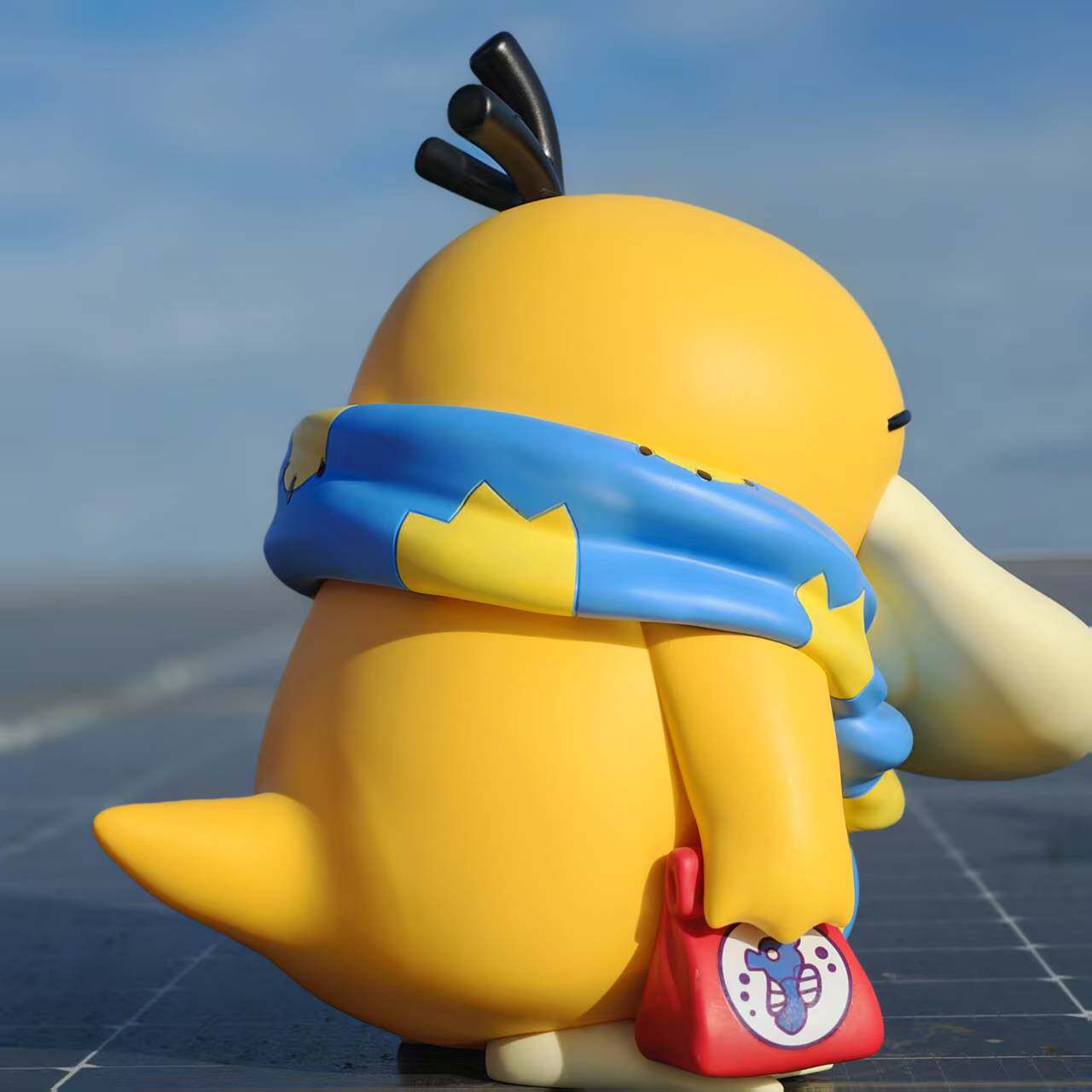 Psyduck Pokémon PVC Figurine 37cm – Scarf & Telephone Anime Collectible | HOMEINA