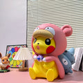 Pikachu Pink Bear Costume PVC Figurine 41cm – Anime Collectible Desk Decor | HOMEINA
