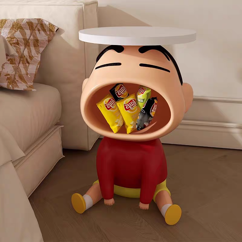 Crayon Shin-chan Resin Sitting Storage Side Table – Cartoon Home Decor | HOMEINA