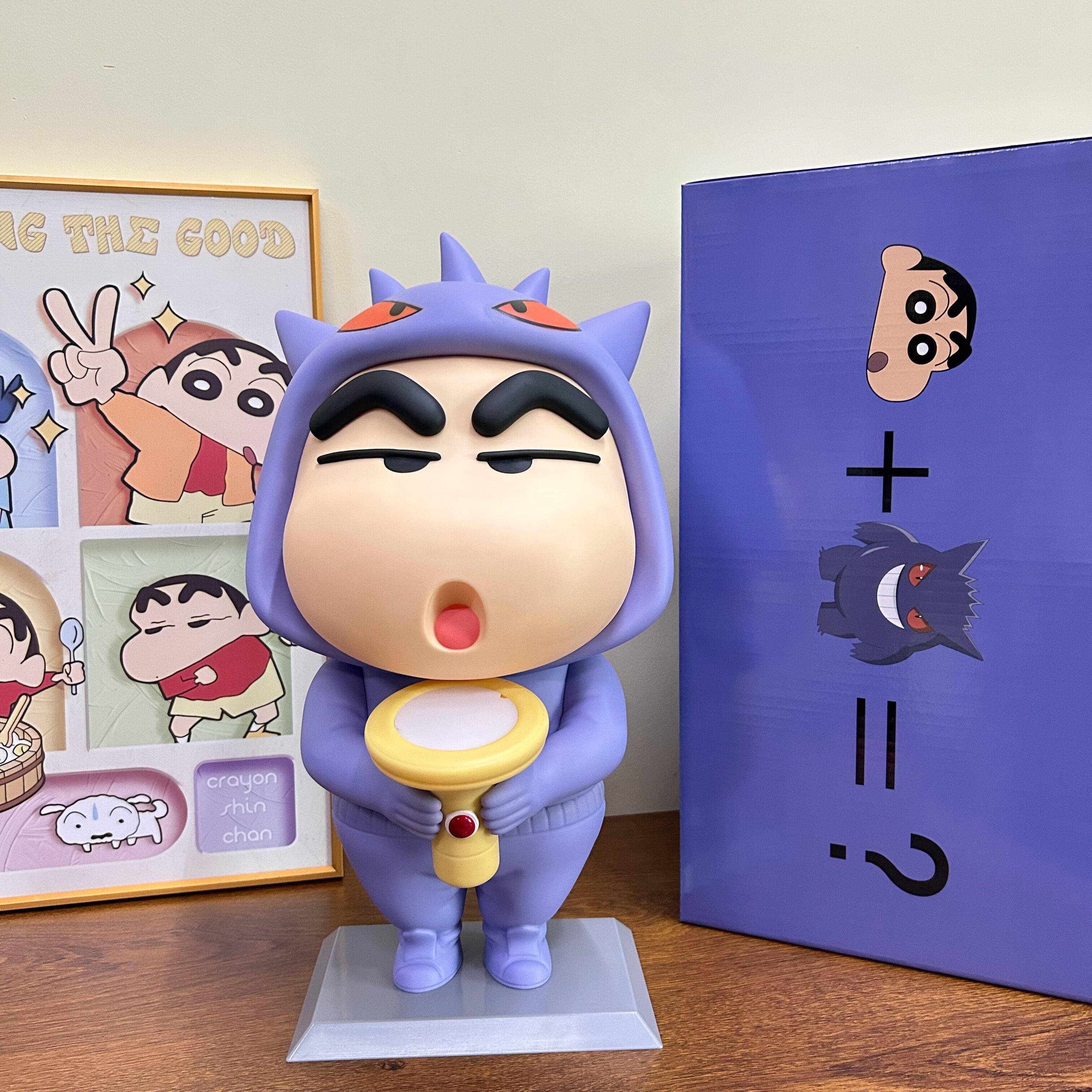 Crayon Shin-chan Dark Hero PVC Figurine – 43cm Light-Up Anime Collectible | HOMEINA