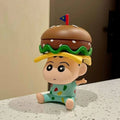 Crayon Shin-chan Burger Hat PVC Figurine – 16cm Anime Collectible | HOMEINA