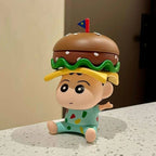 Crayon Shin-chan Burger Hat PVC Figurine – 16cm Anime Collectible | HOMEINA
