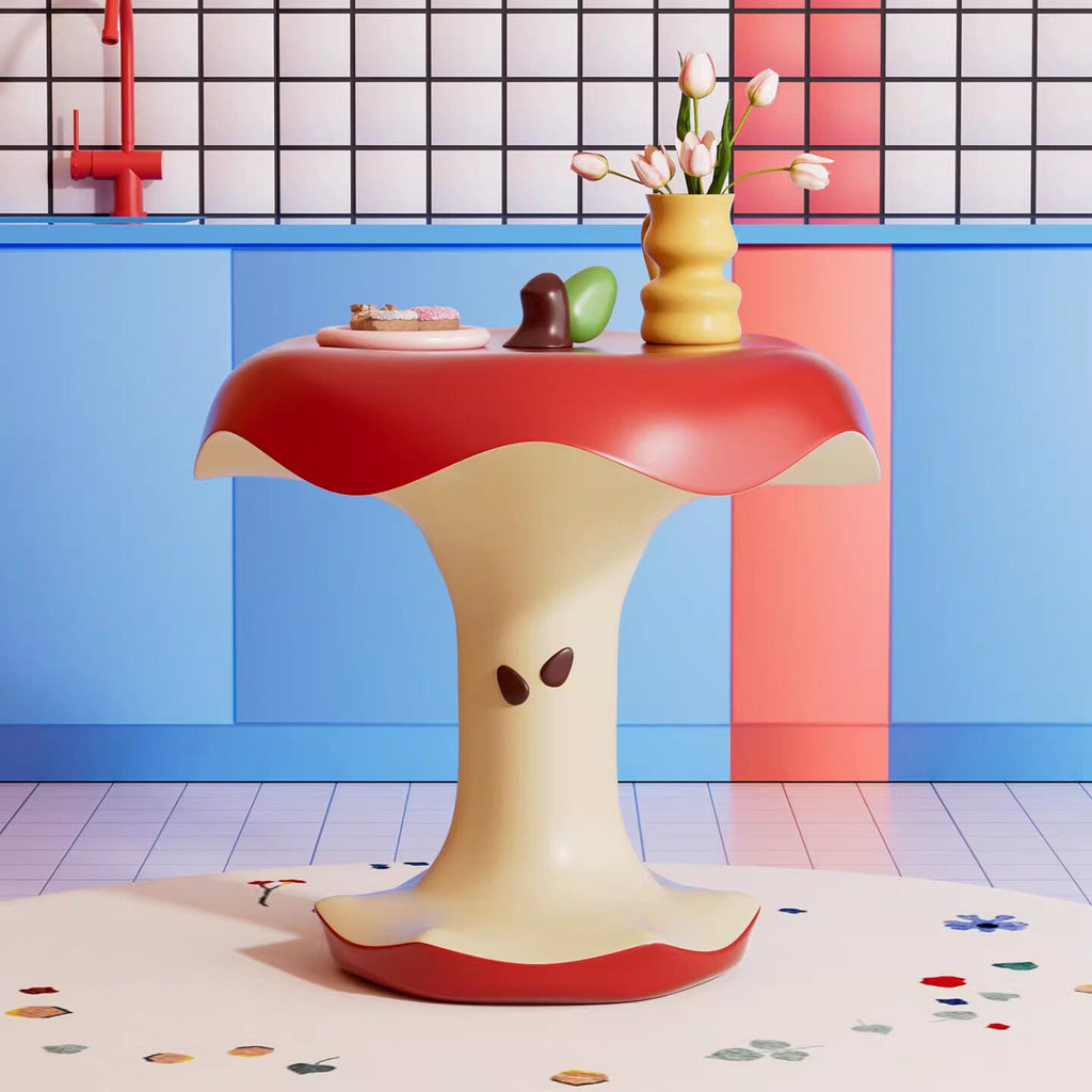 Bitten Apple Resin Side Table – Creative Art Toy Home Decor | HOMEINA