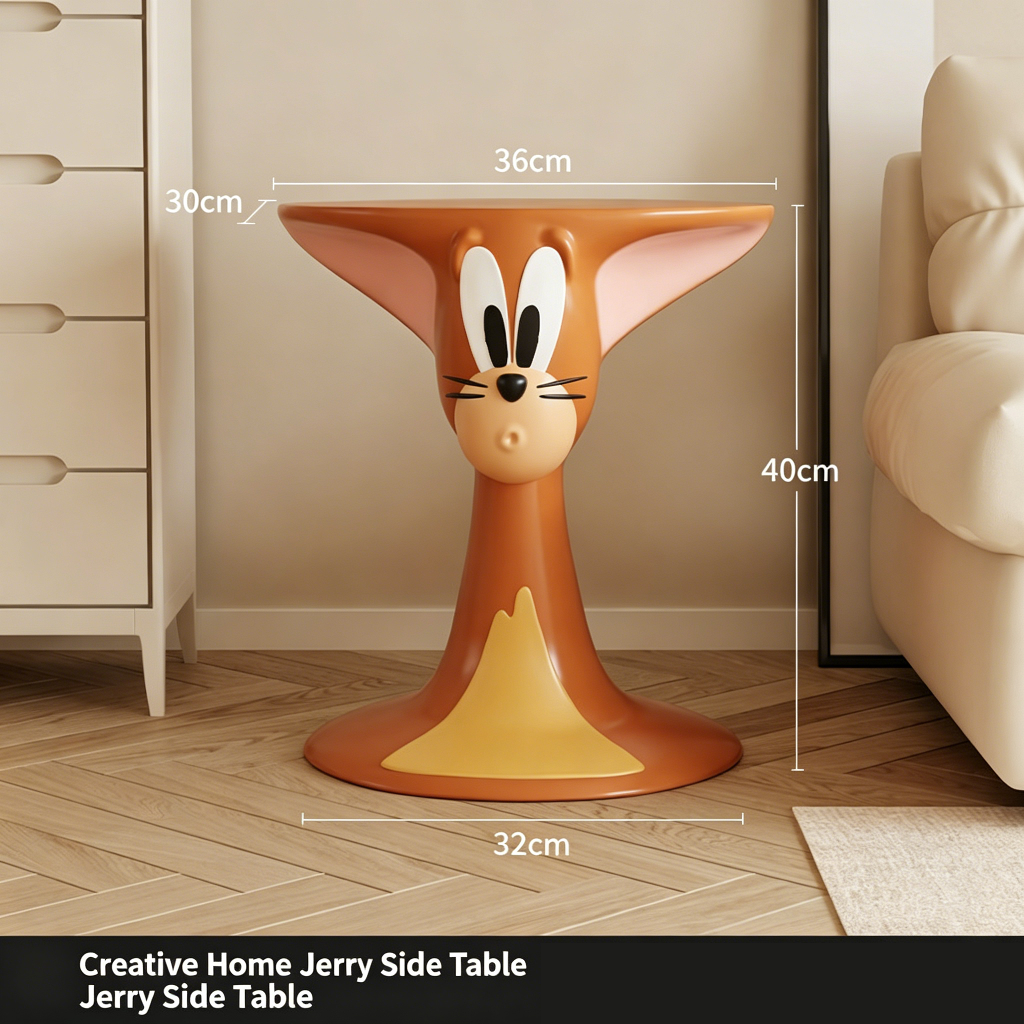 Tom Cat Resin Side Table – Tom & Jerry Art Toy Home Decor | HOMEINA