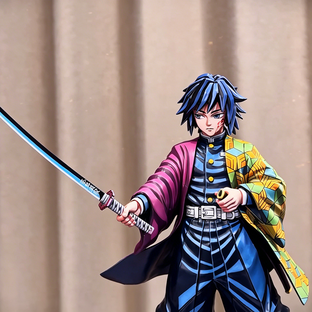 Tomioka Giyuu Repainted Handmade PVC Figurine 25cm – Demon Slayer Anime Collectible Statue with Gift Box | HOMEINA
