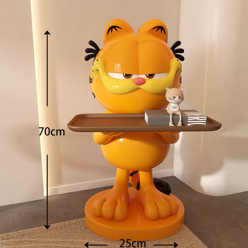 Garfield Resin Tray Stand – Creative Cartoon Home Decor | HOMEINA