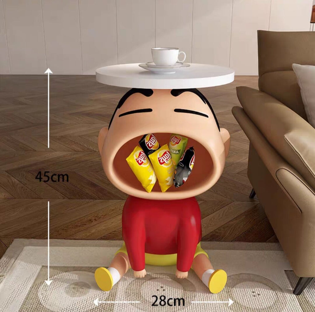 Crayon Shin-chan Resin Sitting Storage Side Table – Cartoon Home Decor | HOMEINA