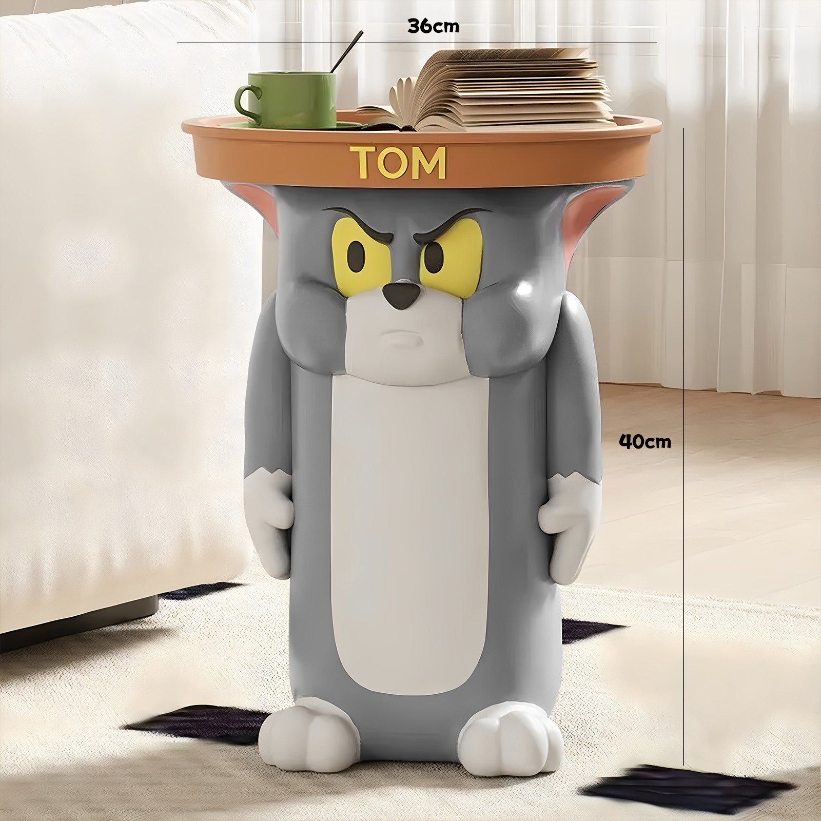 Tom Cat Resin Side Table – Tom & Jerry Art Toy Home Decor | HOMEINA