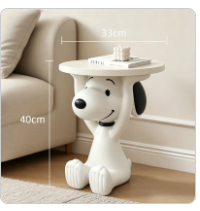 Snoopy Resin Side Table – Peanuts Art Toy Home Decor | HOMEINA