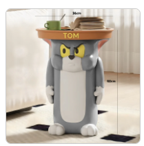 Tom Cat Resin Side Table – Tom & Jerry Art Toy Home Decor | HOMEINA