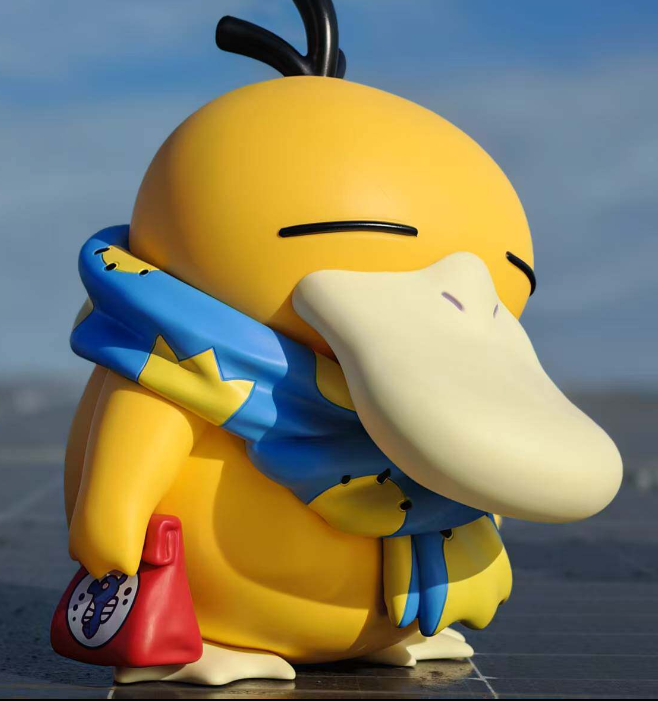 Psyduck Pokémon PVC Figurine 37cm – Scarf & Telephone Anime Collectible | HOMEINA