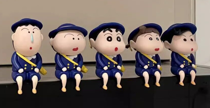 Crayon Shin-chan Police Uniform PVC Figurine Set – 5pcs Anime Collectible | HOMEINA